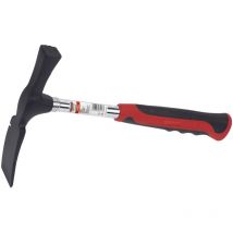 Maurerhammer 600 g – Meißelhammer, Pflasterhammer – geschmiedeter Stahl C45 – ergonomischer Griff – rot und schwarz – 0,816 kg