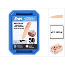 Kreg - Pocket-Hole Bouchons de trous de poche en bois massif - 250 pcs. (5x p-pnt)