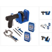 Kreg - Pocket Hole Jig 520 pro Dima di foratura ( KPHJ520PRO ) + Punte a gradino + Punta + Viti + Morsetto