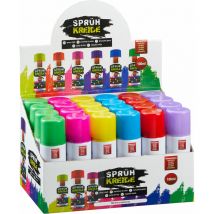 Sprühkreide Wasserlöslich 100 Ml Dose - 24er Set - Kreidespray In 6 Verschiedenen Bunten Farben - Flüssigkreide Markierungsspray Abwaschbar