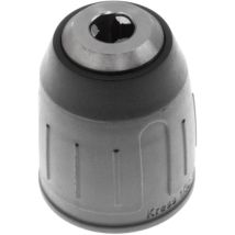 Kress Schnellspannbohrfutter 0,8 - 10mm - 1/2"-20 Unf Kompatibel Mit Ryobi 201727 Akku Bohrschrauber, Bohrmaschinen Schwarz Grau