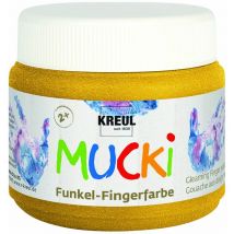 Mucki Funkel-Fingerfarbe Goldschatz 150 ml Kinderbasteln - Kreul