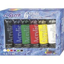 El Greco Acrylic Set 6 x 75 ml Tuben Künstlerfarben - Kreul