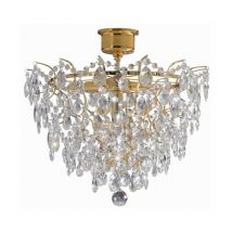 Markslojd - rosendal - 4 Light Crystal Semi Flush Deckenleuchte Gold, E14