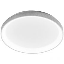 Krizia – Moderne 38 w dimmbare LED-Deckenleuchte – natürliches Licht 4000 k, 3400 lm, Opaldiffusor, weißes satiniertes Aluminium, t. 48 cm, IP20