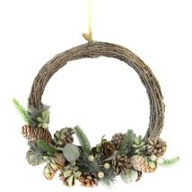 Vacchetti - Krone mit Tannenzapfen und weißen Beeren cmø28h7