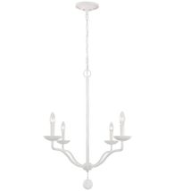 Lampadario Classico Annie Acciaio Bianco Gesso 4 Luci E14