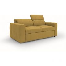 Kronos Canapé 193 cm avec pouf extractible en microfibre imperméable Jaune