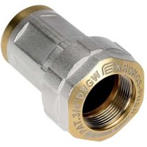 Kronos push Messing-Klemmverbinder mit ig - für Stahlrohr ø 17,2 mm x 3/8 Zoll ig (dn 10) dvgw acs