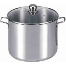 Jumbo-Topf 14 l Edelstahl rostfrei mit Glasdeckel