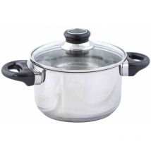 Fleischtopf 'Denver' 16 cm Edelstahl mit Glasdeckel