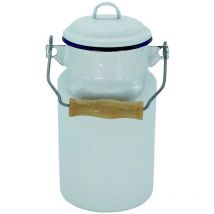 Karl Husum - Caraffa per latte smaltata, 2 litri, colore: Bianco - Krüger