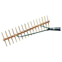Rastrello di Fieno in Plastica a Due Lati – 5411069162007 – Maneggevolezza Ottimale, Resistenza Notevole – Materiale: Plastica, Colore: Marrone-Giallo