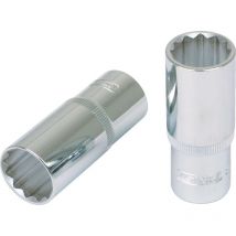 1/2' Llave de vaso de 12 cantos CHROMEplus, larga, 17 mm