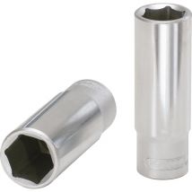 Kstools - Llave de vaso hexagonal 1/4', larga, 12 mm