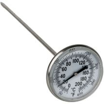 Thermomètre, 0-200°C/0-400°F, 210 mm