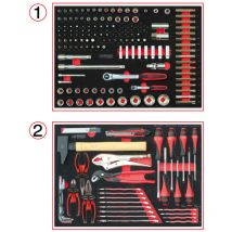 Composition d'outils pour servante 184 pièces