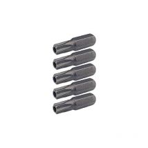 Kstools - Ks Tools 911.2286 -5 x Drilled Torx Screwdriver Bits 15 Drive 6.35mm L.25mm 1/4'