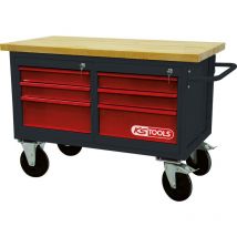 Etabli d'atelier,6 tiroirs,roues 840x1200x600mm