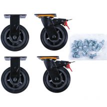 Jeu de roulettes pour servante d'atelier P45, avec vis