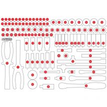 KSTOOLS – Leere Schaumstoffeinlage für Werkzeugkoffer 811.0111 – 561mm x 388mm – 0,199kg