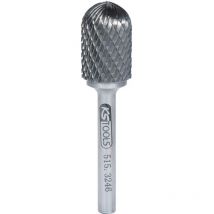 Ks Tools - Fresa con vástago hm cilíndrica de punta redonda forma c, 16 mm