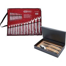 Ringmaulschlüssel-Satz abgewinkelt 21tlg. 6 - 32 mm + gratis Besteck-Set 3tlg. - Ks Tools