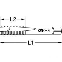 Serie di maschi a mano in hss Co M,M2x0,4,3 pz