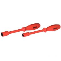 Tournevis à douilles avec revêtement isolant, 14 mm