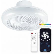 Siroco smartled fan - rgbic - cct - diametro 46cm - colore white - Ksix