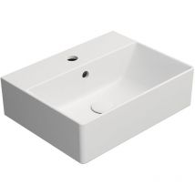 GSI - kube x lavabo en céramique 45x35cm, blanc mat