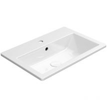 Kube x lavabo en céramique 58,5x40,5cm, encastré, blanc ExtraGlaze