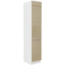 Küchen Preisbombe - Küchen Hochschrank 40 Lara Cappuccino Hochglanz Küchenzeile Küchenblock Küche