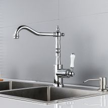 Petites Ecrevisses - Küchenarmatur Einhebelmischer Waschbecken Mischbatterie aus Messing für Küche Badezimmer Armatur mit 3/8 Zoll Wasserzulaufrohr