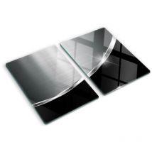 Glasschneideplatten - Schneidebrett aus Glas - Herdabdeckplatten - Gehärtetes Glas – 2x40x52 cm (2er Set) - Textur