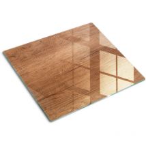 Glasschneideplatten - Schneidebrett aus Glas - Herdabdeckplatten - Gehärtetes Glas – 60x52 cm - Holz