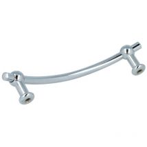 Ms Beschläge - Küchengriff Schubladengriff Chrome Glänzend 96mm Lochabstand Messinggriff