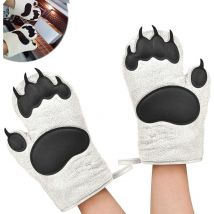 Küchenhandschuhe, Anti-Hitze-Handschuh, 1 Paar Bärenkralle Niedliche Handschuhe Ofen Anti-Rutsch Design Anti-Rutsch Silikonhandschuhe