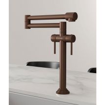 Küchenmischbatterie im Retrostil - Roségold gebürstet