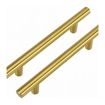 Küchenmöbelgriff Gold Möbelgriff Küchentürgriff Messing Schubladengriff Achsabstand 96mm 10 Griff