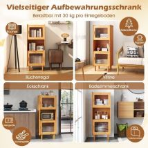 Kuchenschrank aus bambus 3 stockiger buffetschrank mit 2 acrylturen natur 495 x 40 x 130 cm 88305752 88305752 88305752 88305752 88305752
