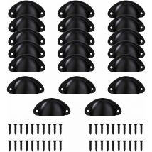 Küchenschrankgriffe, 20 Stück Möbelgriffe Möbelknöpfe Möbelgriffe Schwarze Küchenschrankgriffe aus gebogenem Eisen zum Dekorieren von Frisiertischen,