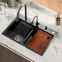 Küchenspüle Für Den Hausgebrauch, Küchenspüle Aus Edelstahl 304, Große Küchenspüle Mit Einem Becken Zum Geschirrspülen Und Gemüsewaschen, Mit 