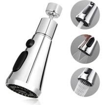 Hiasdfls - Küchenspüle-Sprühhahn, 360° drehbarer Luftsprudler, Küchenarmatur, 3-Modus-Küchenarmatur-Auslauf für Küchenarmatur-Luftsprudler FM22