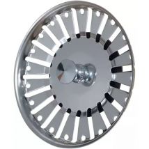 Qiyao - Küchenspülenstöpsel aus Edelstahl, Universal-Küchenspülensieb, 84 mm, Küchensieb, Edelstahl-Spülbeckengitter