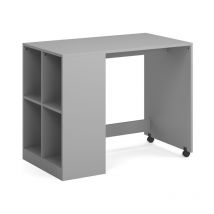 Kudl - Kids Under Desk with Built in Side Storage - MDF/Wood - L52.5 x W90 x H71 cm - Grey