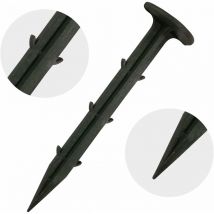 Kueatily - 100 x Piquet Jardin en Plastique, d'ancrage au Sol pour Toile de Paillage, Crochets pour Bache 110 mm-Ensoleillé