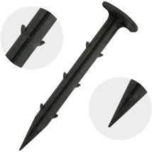 Kueatily - 100 X Piquet Jardin En Plastique, D'Ancrage Au Sol Pour Toile De Paillage, Crochets Pour Bache 110 Mm-ensoleillé