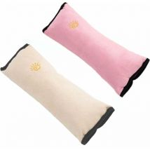 Kueatily - 2 pièces Coussin Ceinture Sécurité Enfant, Protection Ceinture Voiture Harnais d'épaule pour Voyageant épaule sommeil bébé sécurité