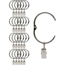 20 Pièces Anneaux À Pince À Rideau En Métal Ouvrants, Ouverture Et Fermeture Faciles, Diamètre Intérieur 38 Mm, Pour Rideaux Lourds Et Rideaux Légers 